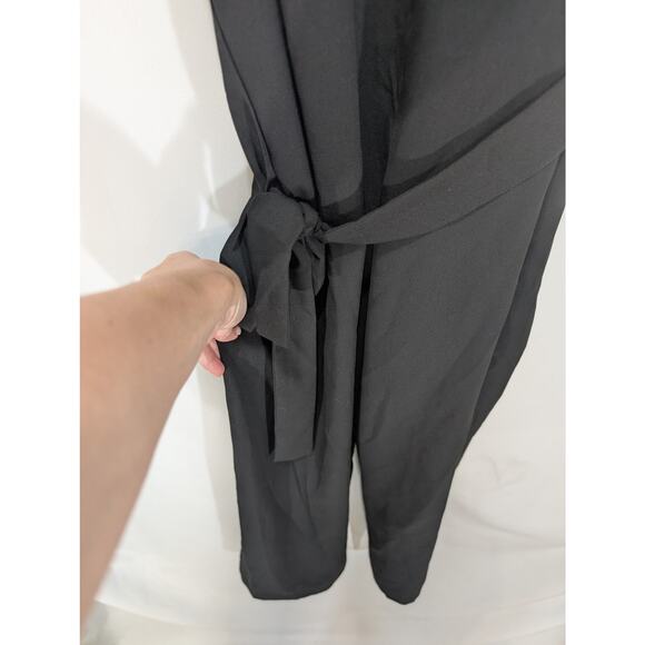 Banana Republic Black Ruffle Jumpsuit Women’s Size 6 - Picture 7 of 8
